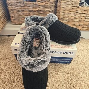 BOBS from Skechers Black and Gray Mules